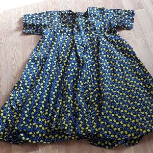 Handmade African print Ankara dress. Free flow